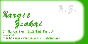 margit zsakai business card